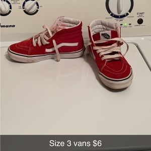 Red high top vans